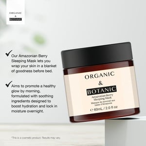 Organic & Botanic Amazonian Berry Anti-Ageing Sleeping Mask 60ml for Fine Lines, Wrinkles, Dryness