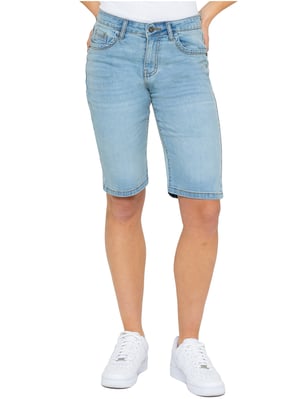 Enzo | Womens Long Denim Shorts