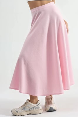 Hoge Taille Textuur A-Lijn Maxi Rok
