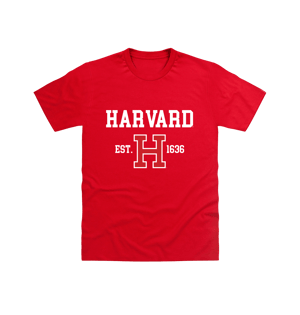 Harvard University Est 1636 Red T-Shirt