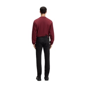 Men's Hugo Mid Rise Slim Fit Five Pocket Jeans in Black