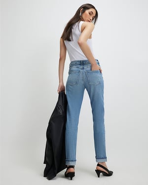 River Island Womens Mom Sculpt Jeans Blue Mid Rise