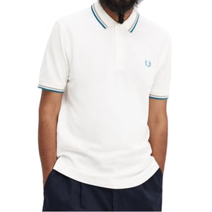Fred Perry M3600 Twin Tipped Polo Shirt In White