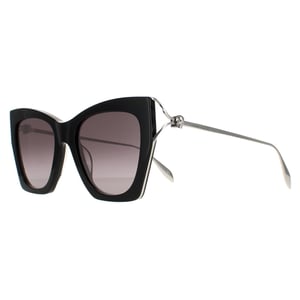 Alexander McQueen Cat Eye Womens Black Silver Grey Gradient AM0375S