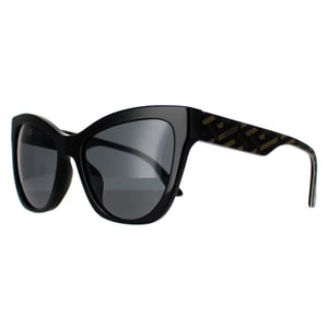 Versace Cat Eye Womens Black Pattern Dark Grey VE4417U