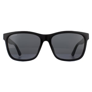Gucci Rectangle Mens Black Grey Sunglasses