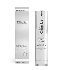 skinChemists Wrinkle Killer Anti-Ageing Night Moisturiser & Facial Serum for Loss of Firmness, Fine Lines, Wrinkles