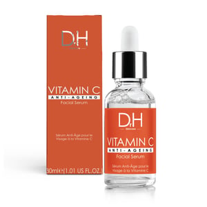 Dr H Anti-Ageing Vitamin C Facial Serum 30ml for Acne, Blemishes, Large Pores, Brightening