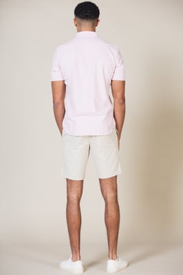 Pink Cotton Short Sleeve Oxford Shirt