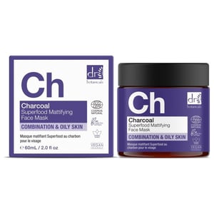 Dr Botanicals Houtskool Superfood Matterend Gezichtsmasker 60ml