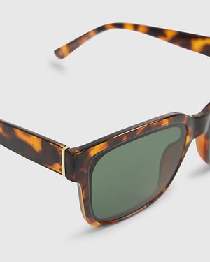 River Island Mens Wayfarer Sunglasses Brown Tortoiseshell