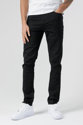 Black Organic Cotton Blend Skinny Fit Mid-Rise Denim Jeans
