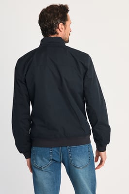 Navy Funnel Neck Harrington Jacket