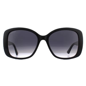 Gucci Butterfly Womens Black Grey Gradient Sunglasses