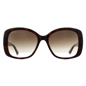 Gucci Butterfly Womens Havana Brown Gradient Sunglasses