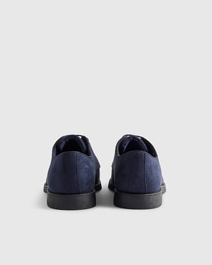 River Island Mens Brogues Navy Faux Suede Lace Up Round Toe Shoes