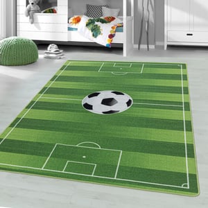 Muratap Play vloerkleed kinderkamer voetbal laagpolig 80x120 cm