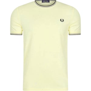 Fred Perry Twin Tipped T-Shirt In Ice Cream Yellow