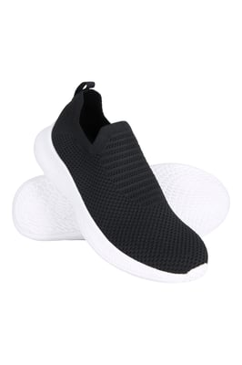 'Glade' Women's Slip On Comfort Shoes Casual Lightweight Breathable Trainers Black