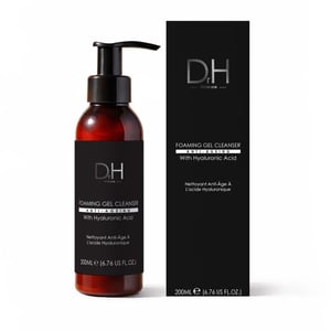 Dr H Anti-Ageing Foaming Gel Cleanser with Hyaluronic Acid 200ml for Dryness, Fine Lines, Wrinkles, Acne, Blemishes