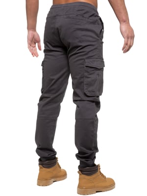 Enzo | Heren Cargo Jogger Jeans - Khaki