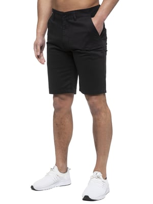 Enzo | Mens Chino Shorts In Black