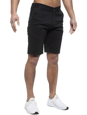 Enzo | Mens Chino Shorts In Black