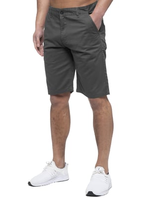 Enzo | Heren Chino Korte Broek In Grijs