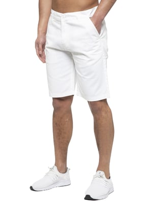 Enzo | Mens Chino Shorts In White