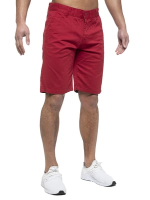 Enzo | Heren Chino Korte Broek In Rood