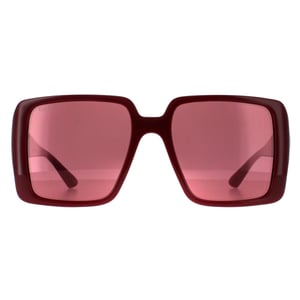 Gucci vierkant dames bordeauxrood met zilver spiegel GG1692S