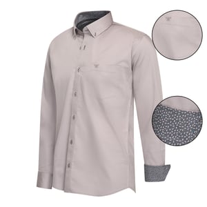 Cappuccino Italia Overhemden Regular Fit Overhemd Grijs