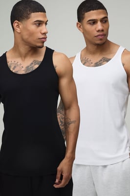 Basic Regular Fit Ribbed Vest