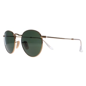 Ray-Ban Runda Unisex Guld Gröna Solglasögon RB3447 Rund Metall
