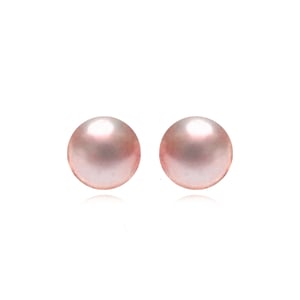 Luxenter Luxenter oorbellen, 925 sterling zilver en gerhodineerde roze parelgel