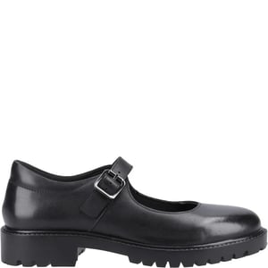 AURORA Girls Leather School Shoes Black