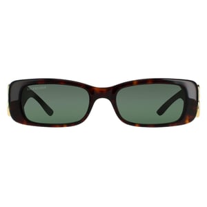 Balenciaga Rectangle Womens Dark Havana Green BB0096S