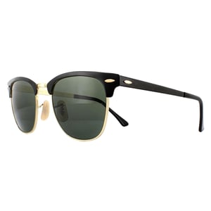 Ray-Ban Sunglasses Clubmaster Metal RB3716 187 Gold Top On Black Green