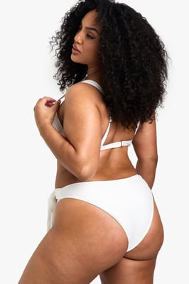 Plus Swimwear Essentials Tie High Waist Brief