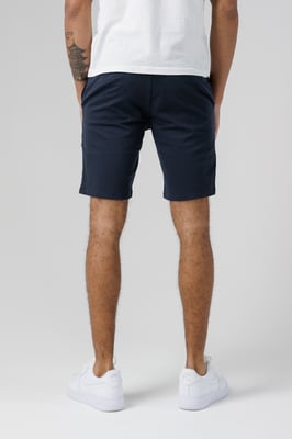Navy Organic Cotton Slim Fit Chino Shorts