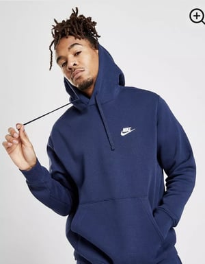 Nike Navy Club Fleece Pullover Hoodie