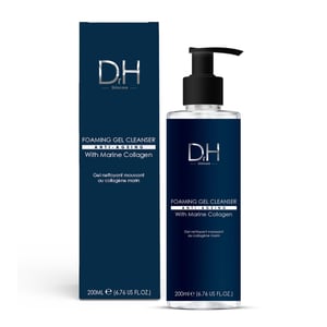 Dr H Foaming Gel Cleanser with Marine Collagen for Acne, Blemishes, Large Pores, Dullness