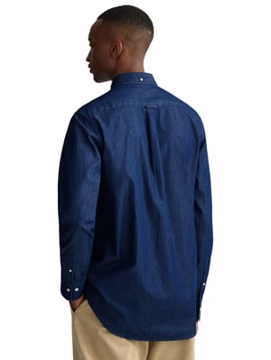 Enzo Heren Regular Fit Denim Overhemd