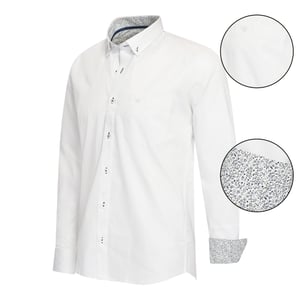 Cappuccino Italia Overhemden Regular Fit Overhemd Wit Wit