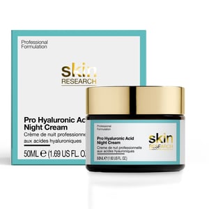 Skin Research Advanced Pro Hyaluronic Acid Anti-Ageing Night Cream 50ml for Dryness, Fine Lines, Wrinkles, Large Pores