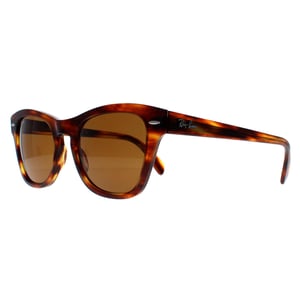 Ray-Ban RB0707S 954/33 gestreepte zonnebril havana bruin
