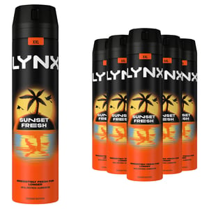 Lynx Sunset Fresh Deodorant Body Spray 48H Fresh 250ml, 36 Pack