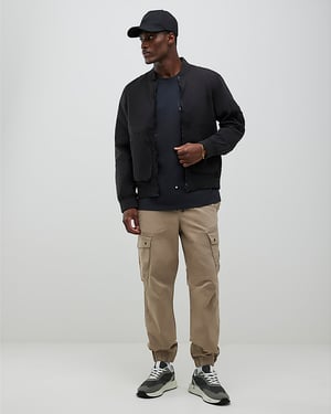 River Island Mens Cargo Trousers Beige Regular Fit