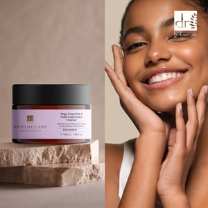 Dr. Botanicals Zingy Grapefruit & Fresh Watermelon Anti-Ageing Cleanser 100ml x 2 for Fine Lines, Wrinkles, Brightening