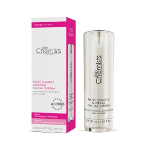 skinChemists Anti-Ageing Rose Quartz Mineral Facial Serum 30ml for Fine Lines, Wrinkles, Dullness